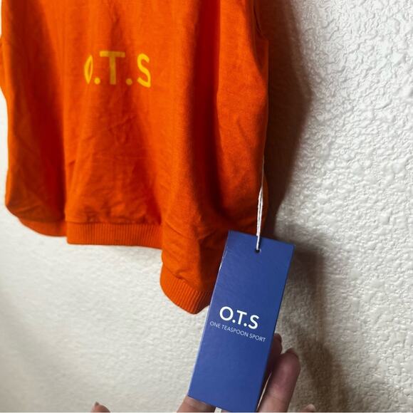 One Teaspoon Sport OTS string crop tank top in orange NEW LARGE - Picture 4 of 9